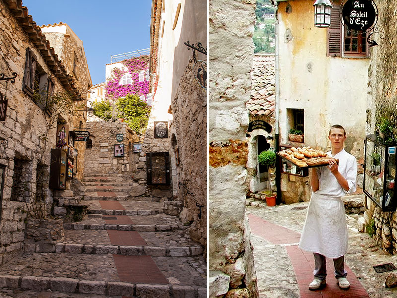 Cobbled steps of Eze, French Riviera