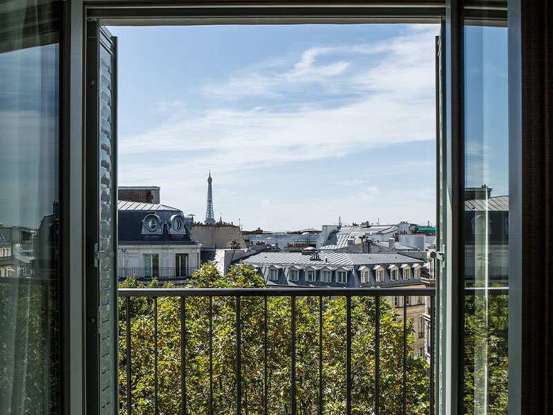 View from an apartment balcony in Paris