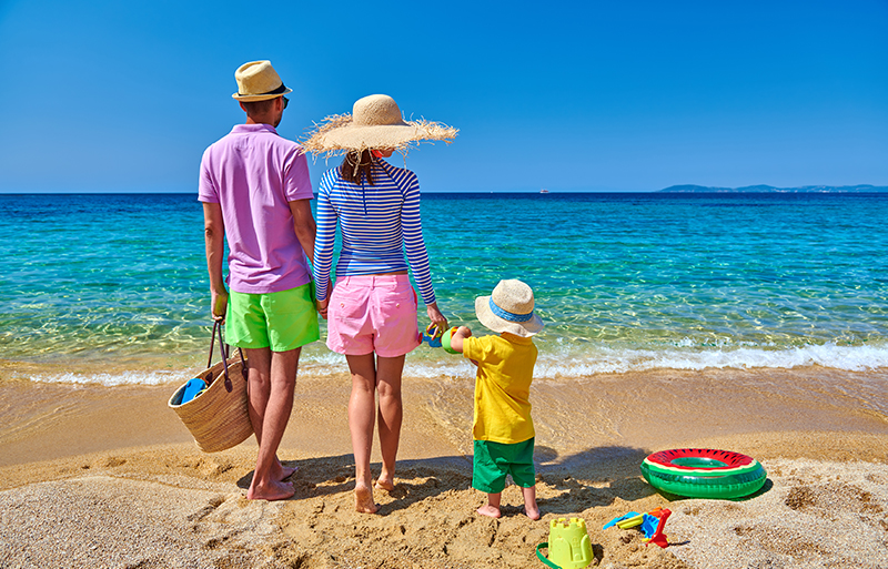 Family on a beach